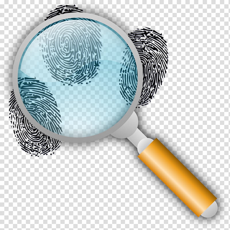 Magnifying Glass, Fingerprint, Forensic Science, Detective, Criminal Investigation, Biometrics, Magnification, Biometric Device transparent background PNG clipart