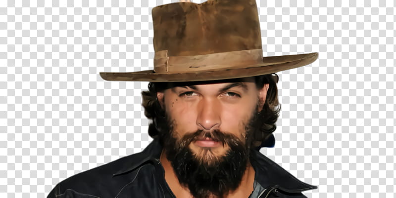 Jason Momoa, Facial Hair, Beard, Hat, Moustache, Costume Hat, Cowboy Hat, Costume Accessory transparent background PNG clipart