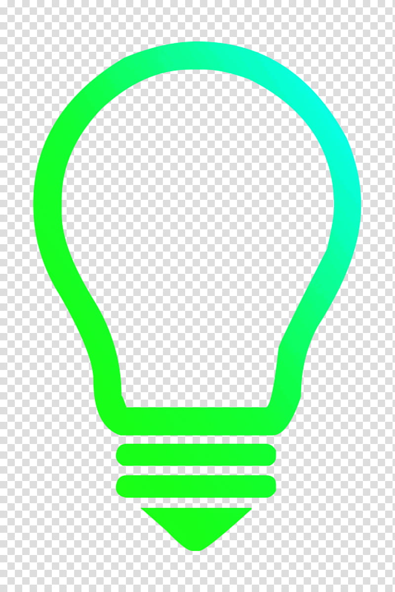 Light Bulb, Incandescent Light Bulb, Flat Design, Green, Line transparent background PNG clipart