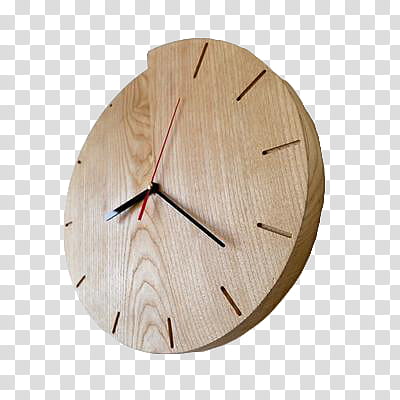 , round brown wooden clock transparent background PNG clipart