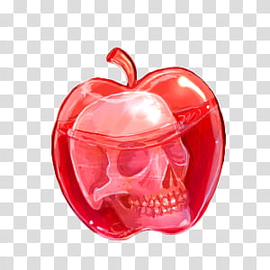 s, red skull apple transparent background PNG clipart