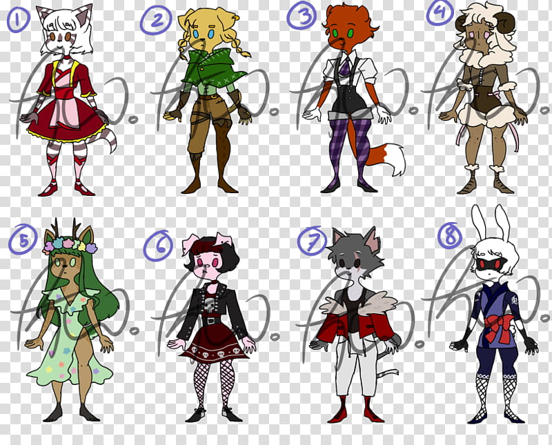 Furry Anthro Adoptables OPEN transparent background PNG clipart