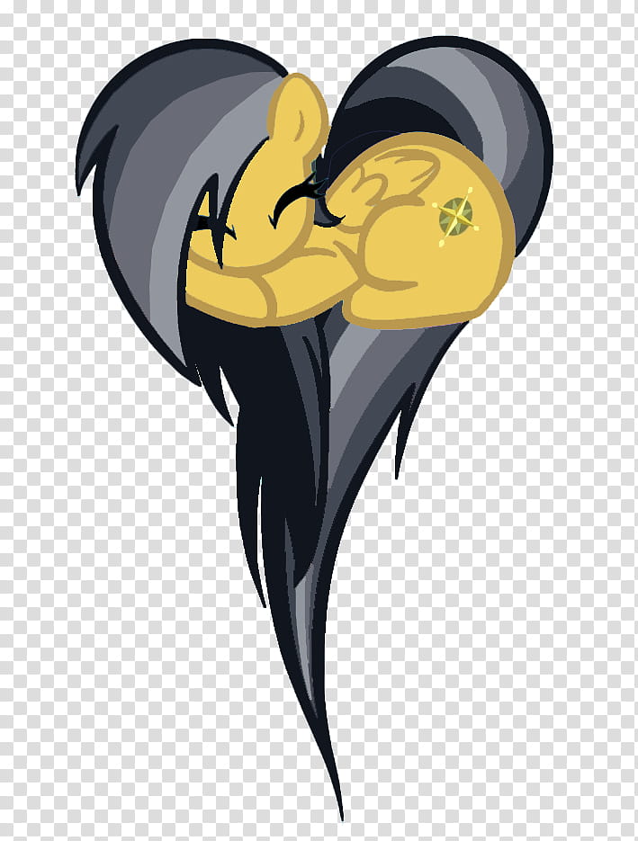 Heart Mane Daring-Do, yellow and black unicorn illustration transparent background PNG clipart
