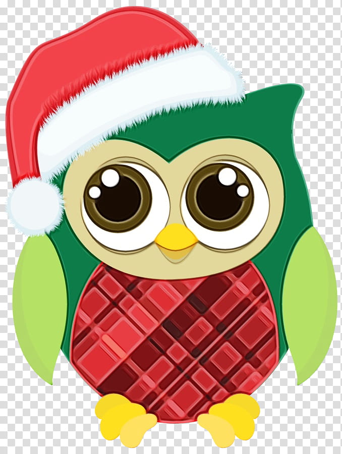 Watercolor Christmas, Paint, Wet Ink, Owl, Drawing, Little Owl, Character, Presentation transparent background PNG clipart