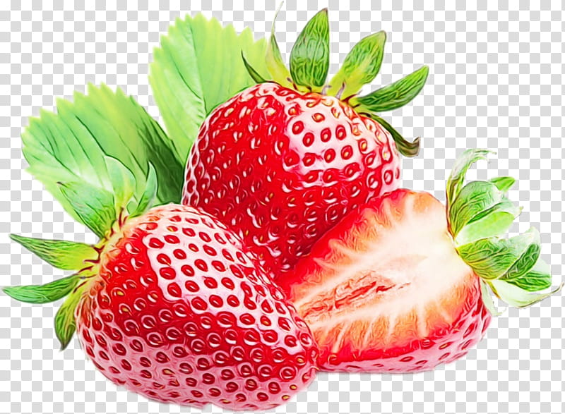Strawberry, Watercolor, Paint, Wet Ink, Strawberries, Natural Foods, Fruit, Plant transparent background PNG clipart