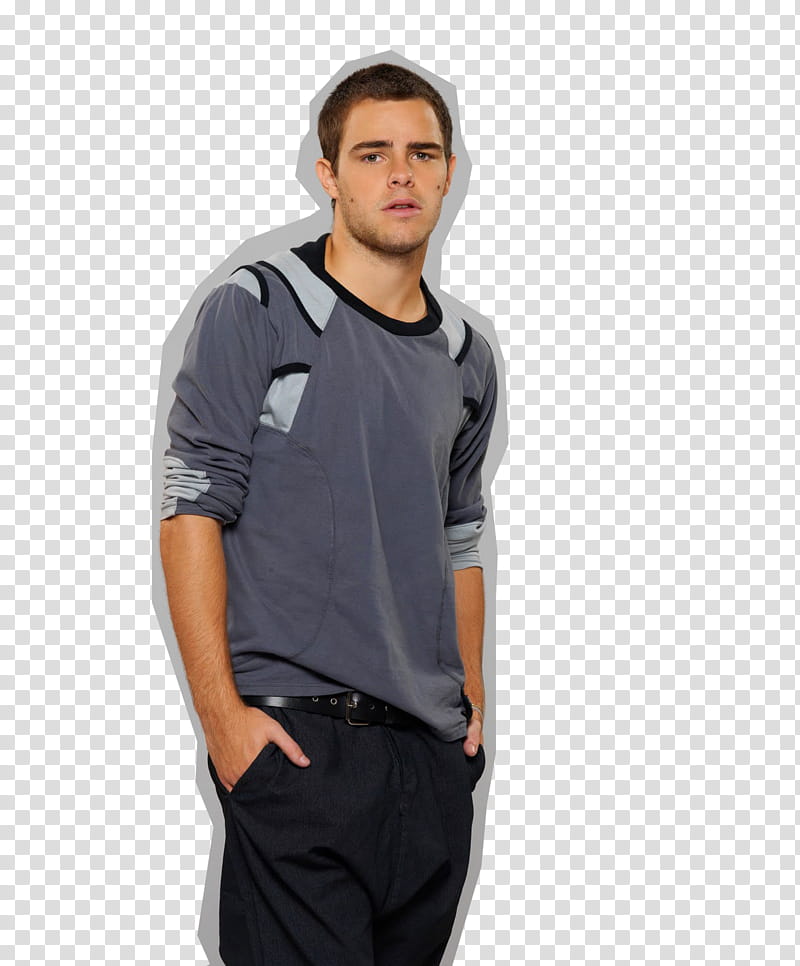 Teen Angels , men's gray crew-neck sweater transparent background PNG clipart