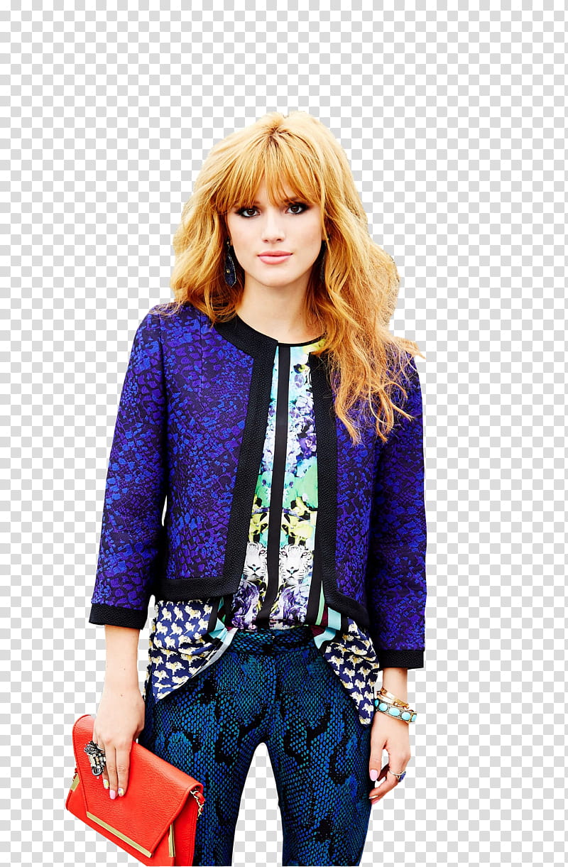 Bella Thorne, woman carrying red purse transparent background PNG clipart