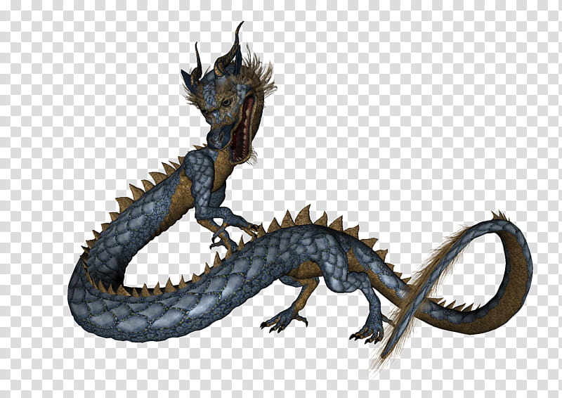 Asian Dragon , blue and brown dragon illustration transparent background PNG clipart