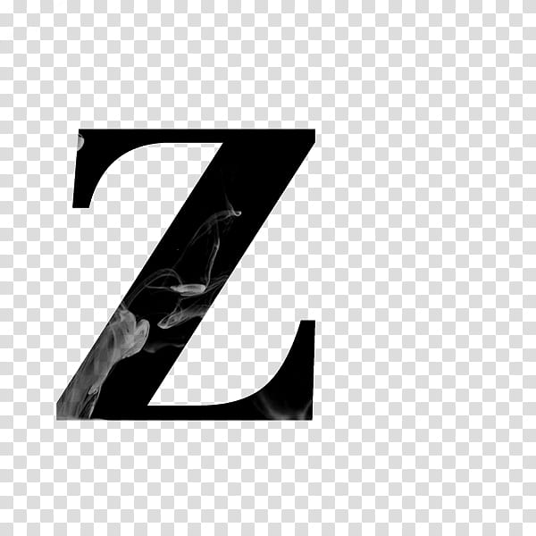 , black letter Z typed text transparent background PNG clipart