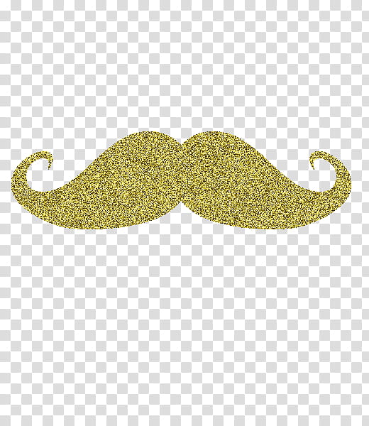 gold glitter mustache transparent background PNG clipart