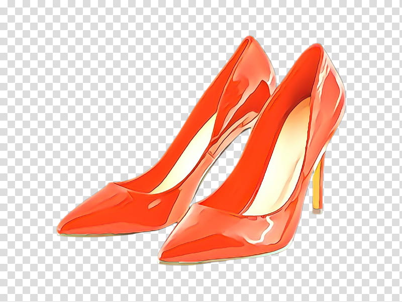 Orange, Footwear, High Heels, Red, Shoe, Yellow, Court Shoe, Basic Pump transparent background PNG clipart