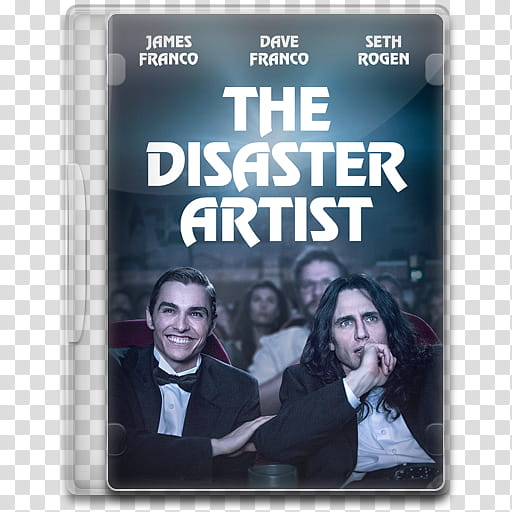Movie Icon , The Disaster Artist, closed The Disaster Artist DVD case transparent background PNG clipart