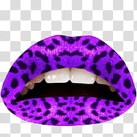 Lips Labios, purple and black leopard print lipstick illustration transparent background PNG clipart