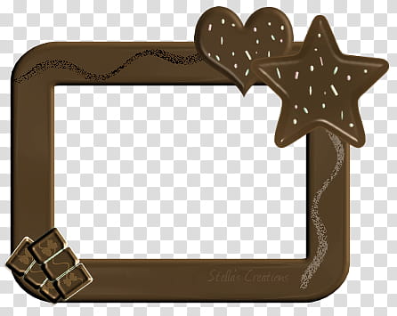 Chocolate is a sweet weakness, brown Stella's Creations border transparent background PNG clipart