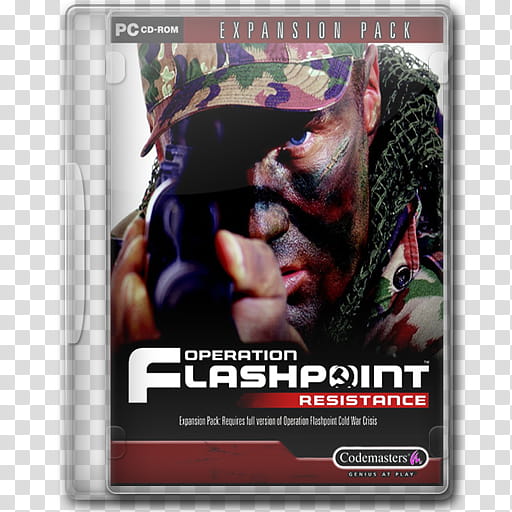 Game Icons , Operation-Flashpoint-Resistance, PC CD-ROM Operaion Flashpoint case transparent background PNG clipart