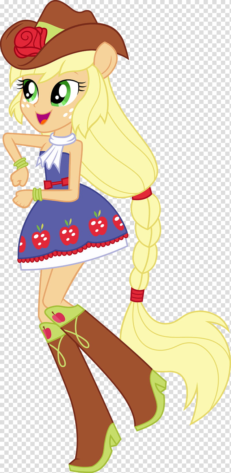 Applejack Dance Update V Drawing Of A Girl With Blonde Hair