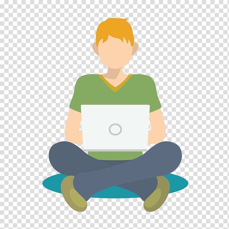 Boy, Computer, Computer Software, 3D Computer Graphics, Green, Sitting, Yellow, Joint transparent background PNG clipart