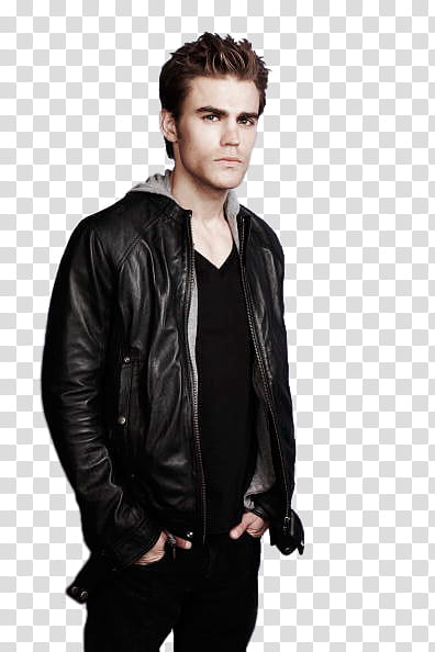 PAUL WESLEY, man wearing black zip-up jacket transparent background PNG clipart