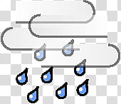 The AOL Weather Icon Collection, Drizzle transparent background PNG clipart
