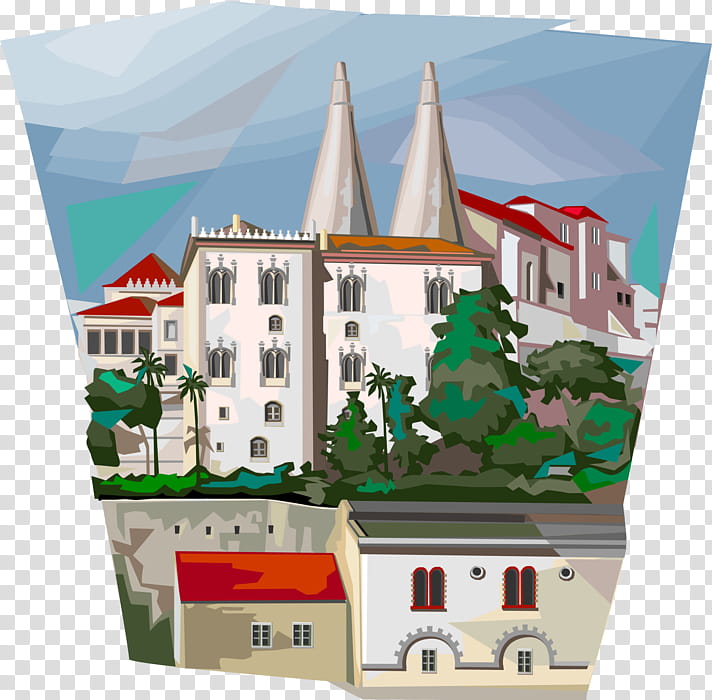Building, Palace, Windows Metafile, Sintra, Portugal, Architecture, Facade, Lego transparent background PNG clipart