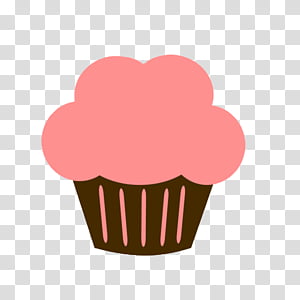 pink and brown cupcake transparent background PNG clipart thumbnail