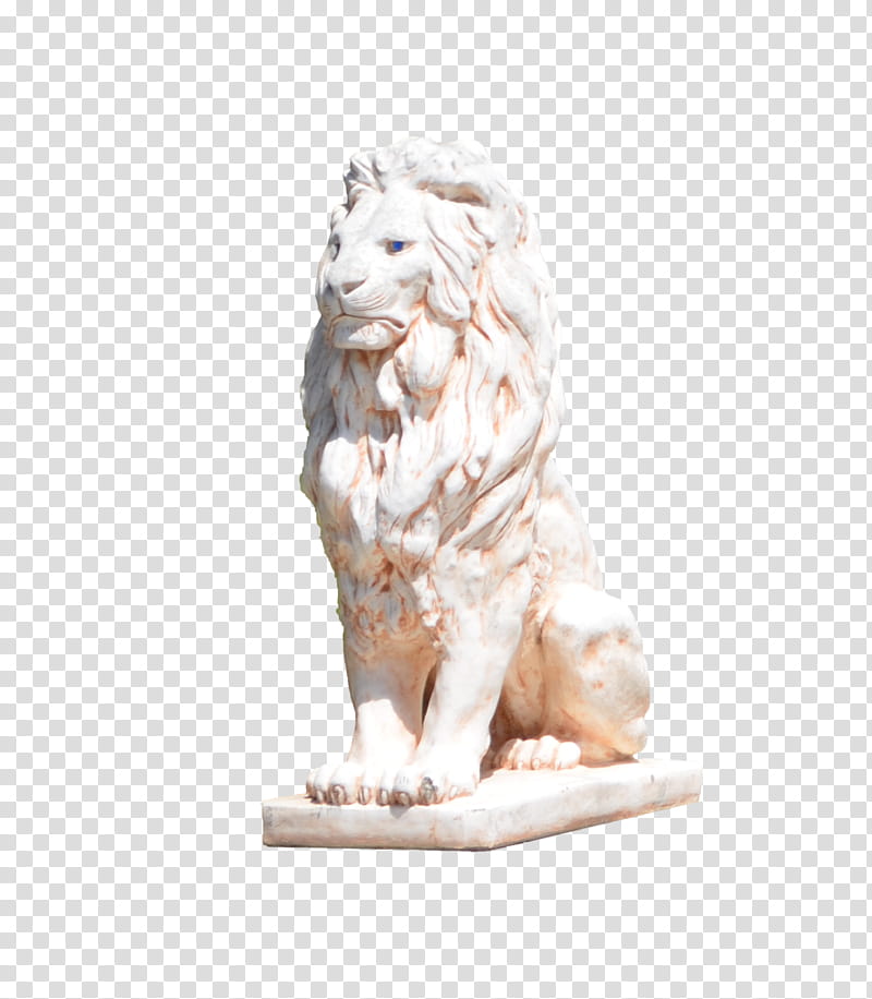 Lion Statue , white lion figurine transparent background PNG clipart
