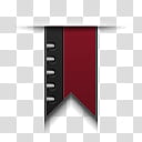 Ribbon Icons, addressbook, red and black emblem transparent background PNG clipart