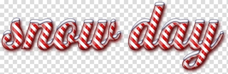 Candy Cane Word Art, snow day transparent background PNG clipart