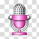 Girlz Love Icons , voice, gray and pink microphone transparent background PNG clipart