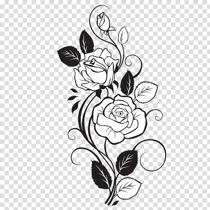 Flower Line Art, Drawing, Rose, Floral Design, Coloring Book, cdr, Stencil, Garden Roses transparent background PNG clipart
