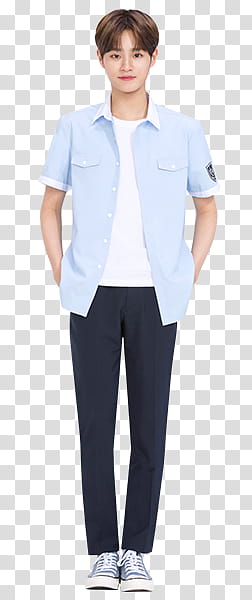 WANNA ONE IVY CLUB P, man standing with both hands in pocket transparent background PNG clipart