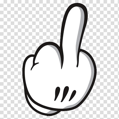 middle finger cartoon hand