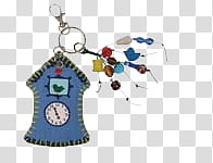 part, blue clock keychain illustration transparent background PNG clipart