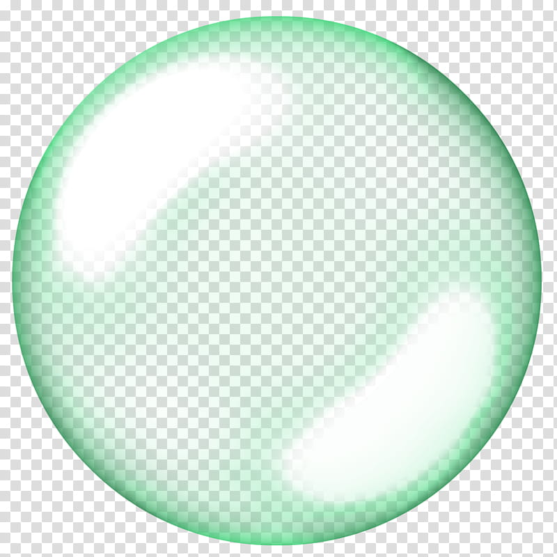 Colorful bubbles, round green glass transparent background PNG clipart