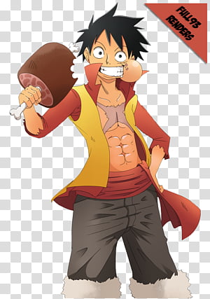 Check out this transparent One Piece Monkey D Luffy jumping PNG image