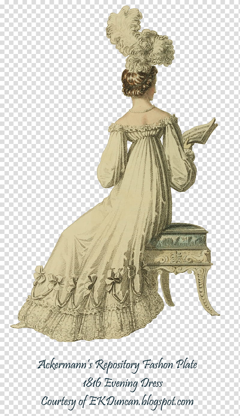 Regency Fashion  ,  evening dress illustration transparent background PNG clipart