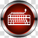 PrimaryCons Red, round red and white keyboard icon transparent background PNG clipart