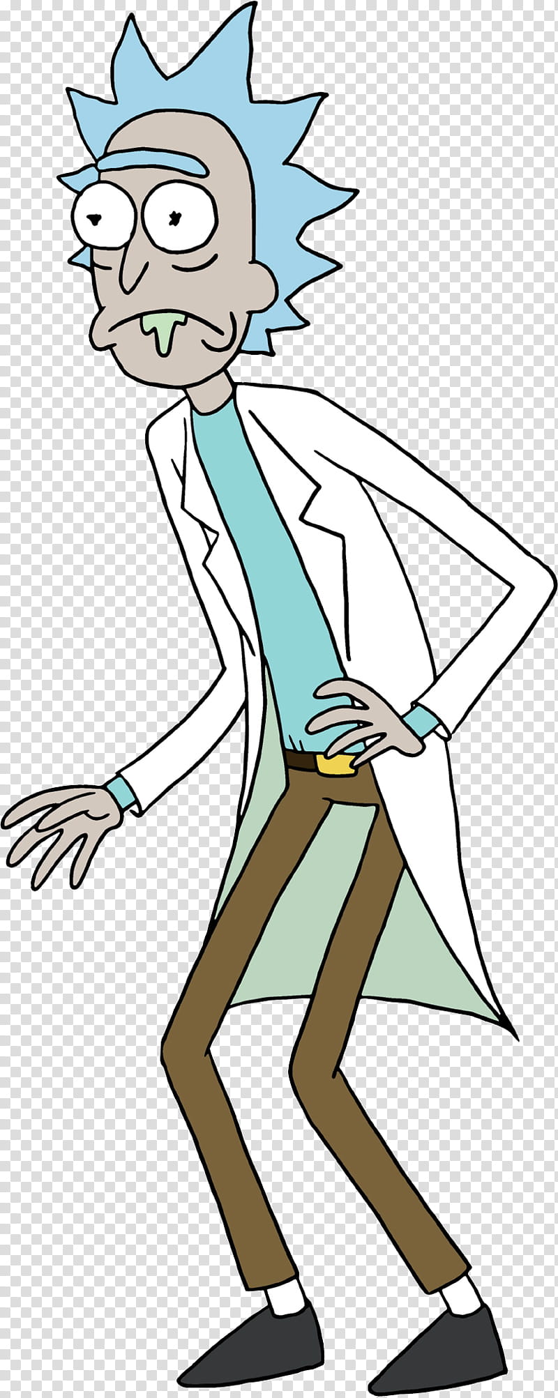 Rick and Morty HQ Resource , man with blue hair illustration transparent background PNG clipart