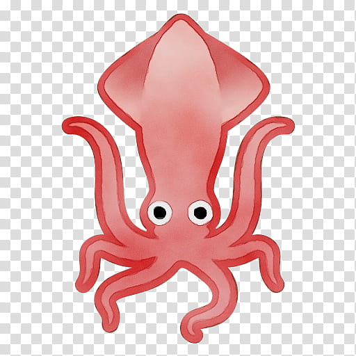 Octopus, Squid, Vampire Squid, Drawing, Silhouette, Giant Pacific Octopus, Pink, Seafood transparent background PNG clipart
