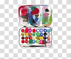 , multicolored water color pallet transparent background PNG clipart