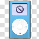 Leopard for Windows XP, blue and white iPod nano icon transparent background PNG clipart