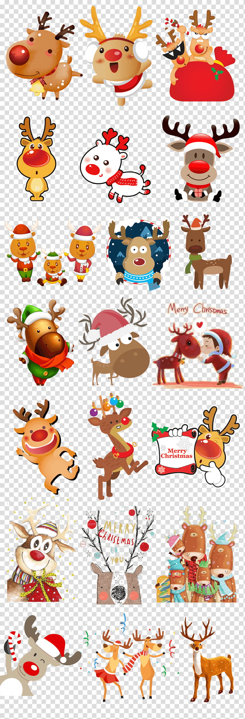 Christmas Tree Art, Christmas Day, Santa Claus, Cartoon, Festival, Crutch, Set, Mass transparent background PNG clipart