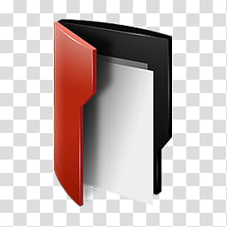 ProRED, red and black file folder transparent background PNG clipart