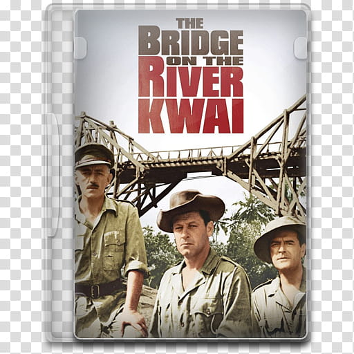 Movie Icon Mega , The Bridge on the River Kwai, The Bridge on the River Kwai DVD case icon transparent background PNG clipart