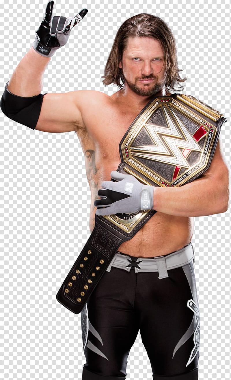 AJ Styles WWE Champion transparent background PNG clipart