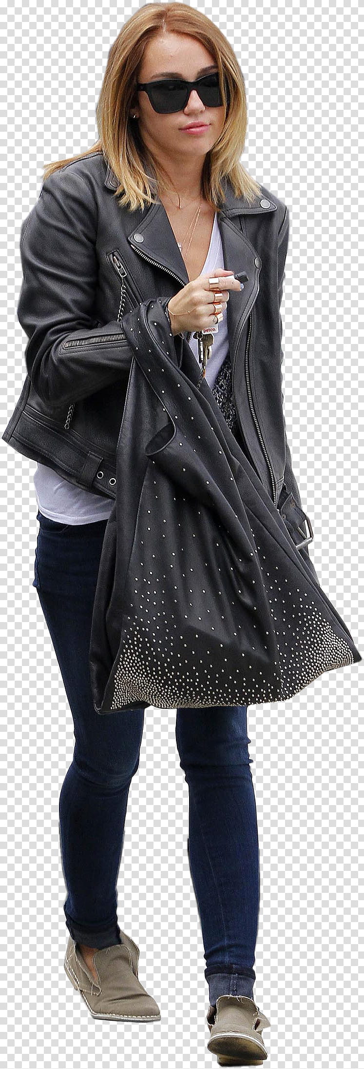 Miley Cyrus, women's black hobo bag transparent background PNG clipart