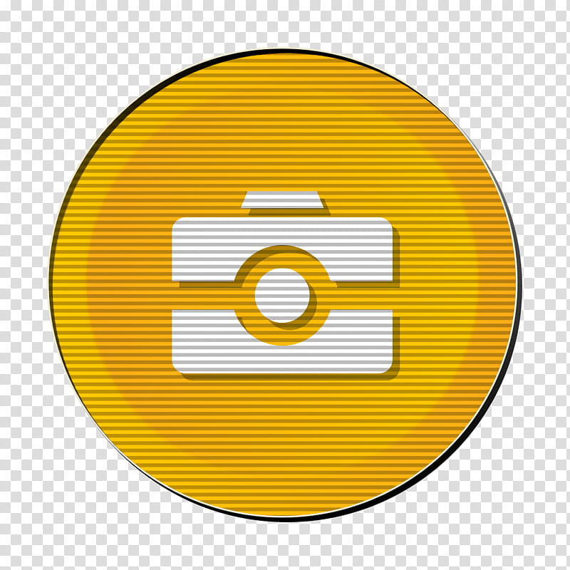 yellow circle symbol line icon, Camera Icon, Device Icon, Digital Icon, Hipster Icon, Icon, Retro Icon, Logo transparent background PNG clipart