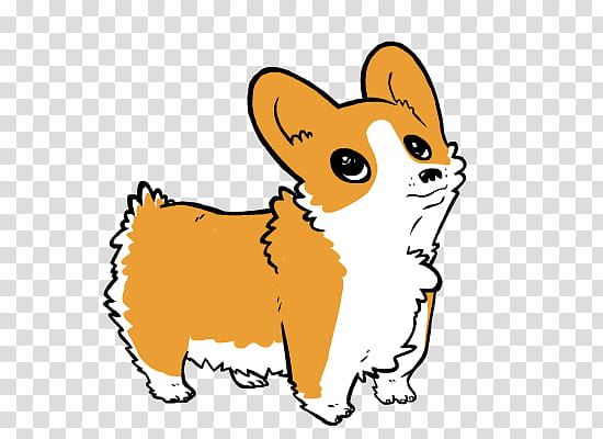 corgi, orange and white puppy illustration transparent background PNG clipart