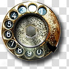 Steampunk Icon Set in format, dial, rotary telephone numbers icon transparent background PNG clipart