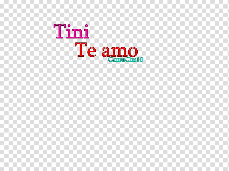 Texto Tini Te amo Echo por mi transparent background PNG clipart